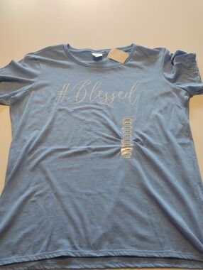 #Blessed Blue Womens Graphic Tee - Brand Unspecified